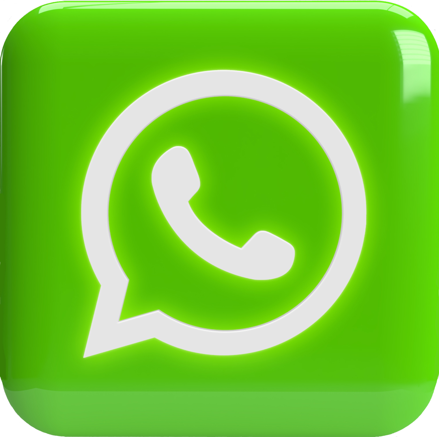 3D Square with WhatsApp Logo